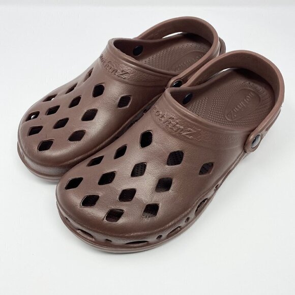 Nothinz Men's Vented Eva Clogs With Swivel Strap. Brown. Size 13 - Picture 7 of 8